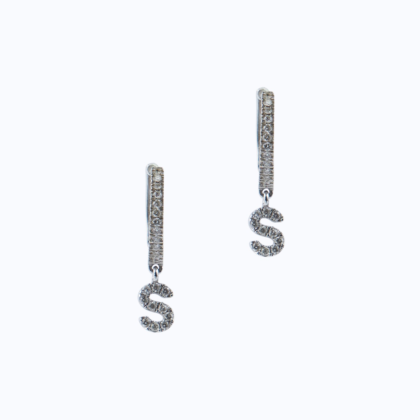Initial Diamond Earrings