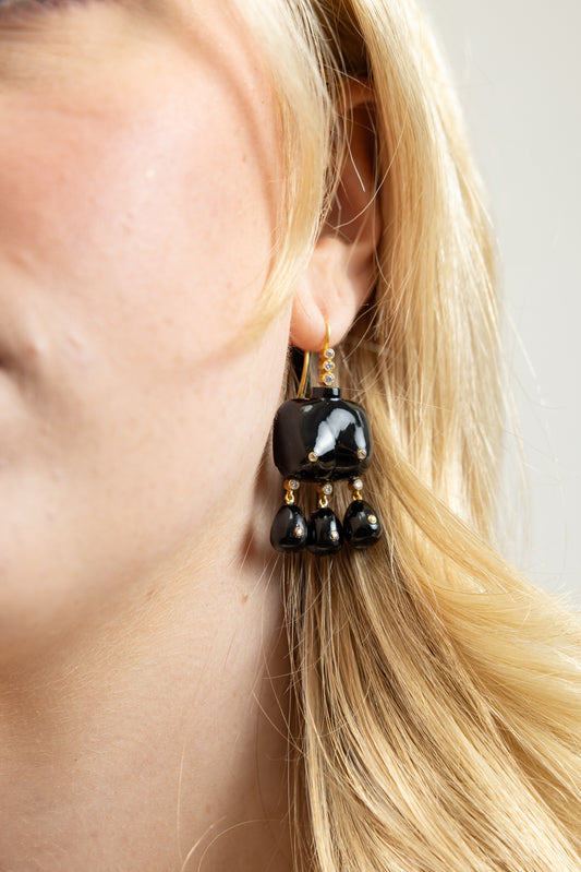 Black Onyx Aphrodite Earrings