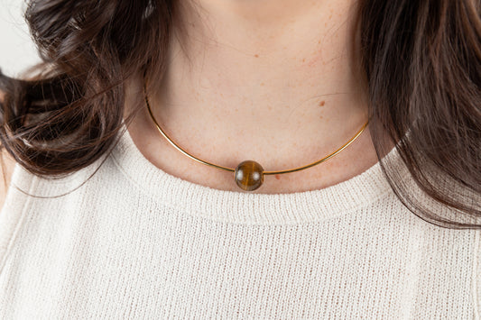 Margot Gold Choker with Natural Stone