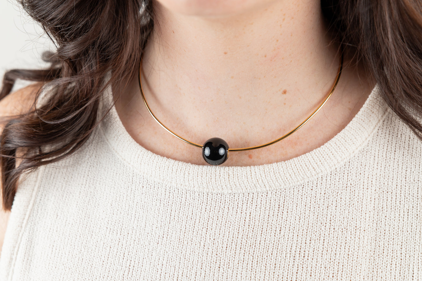 Margot Gold Choker with Natural Stone