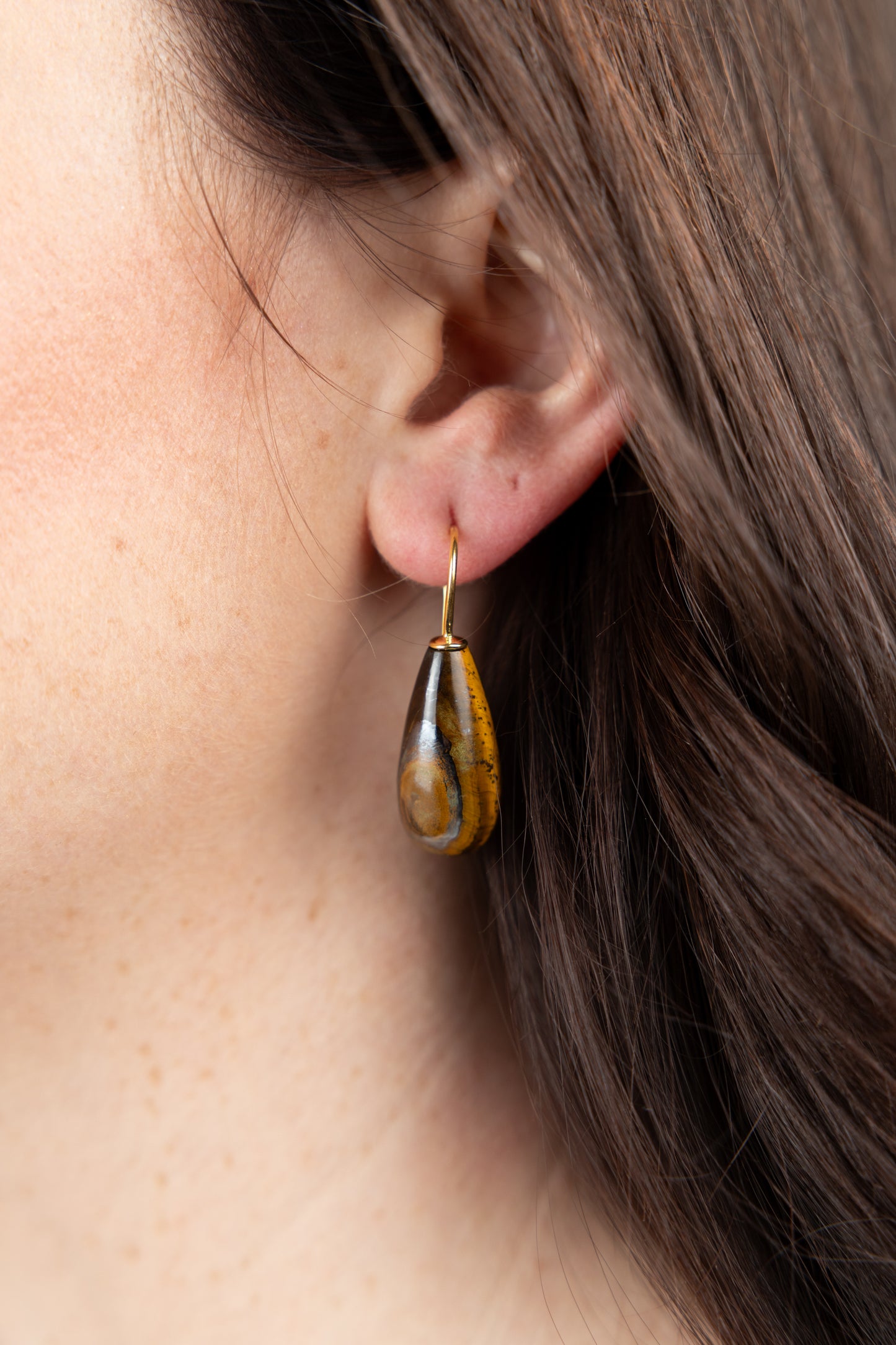 Tapered Stone Drop Earrings