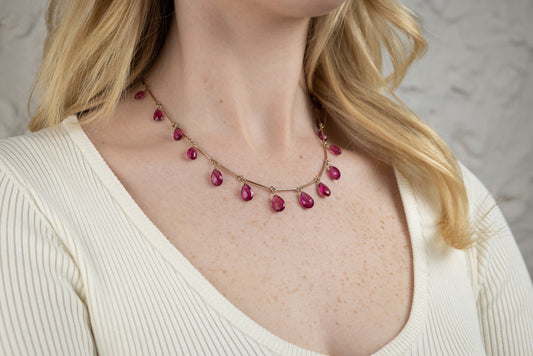James Demi Pink Tourmaline Necklace