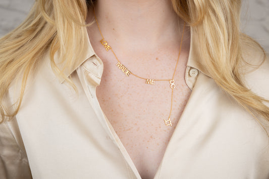 Margot Motto Necklace "Love Made me Do It"