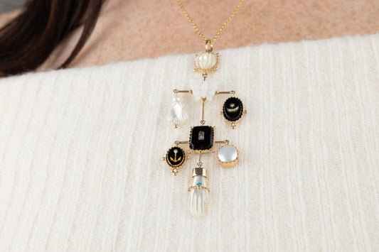 Black Onyx Balance Bar Pendant