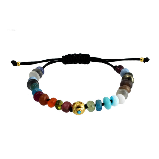 Muse Rope Bracelet with Gold Ball