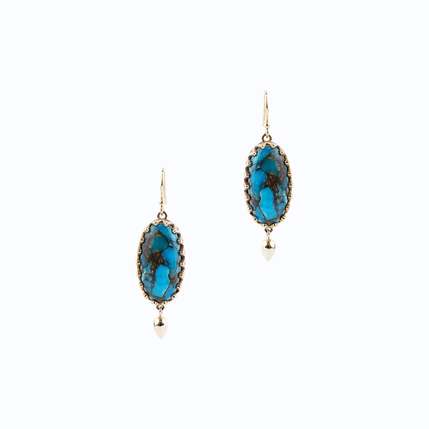 Oval Turquoise Earrings