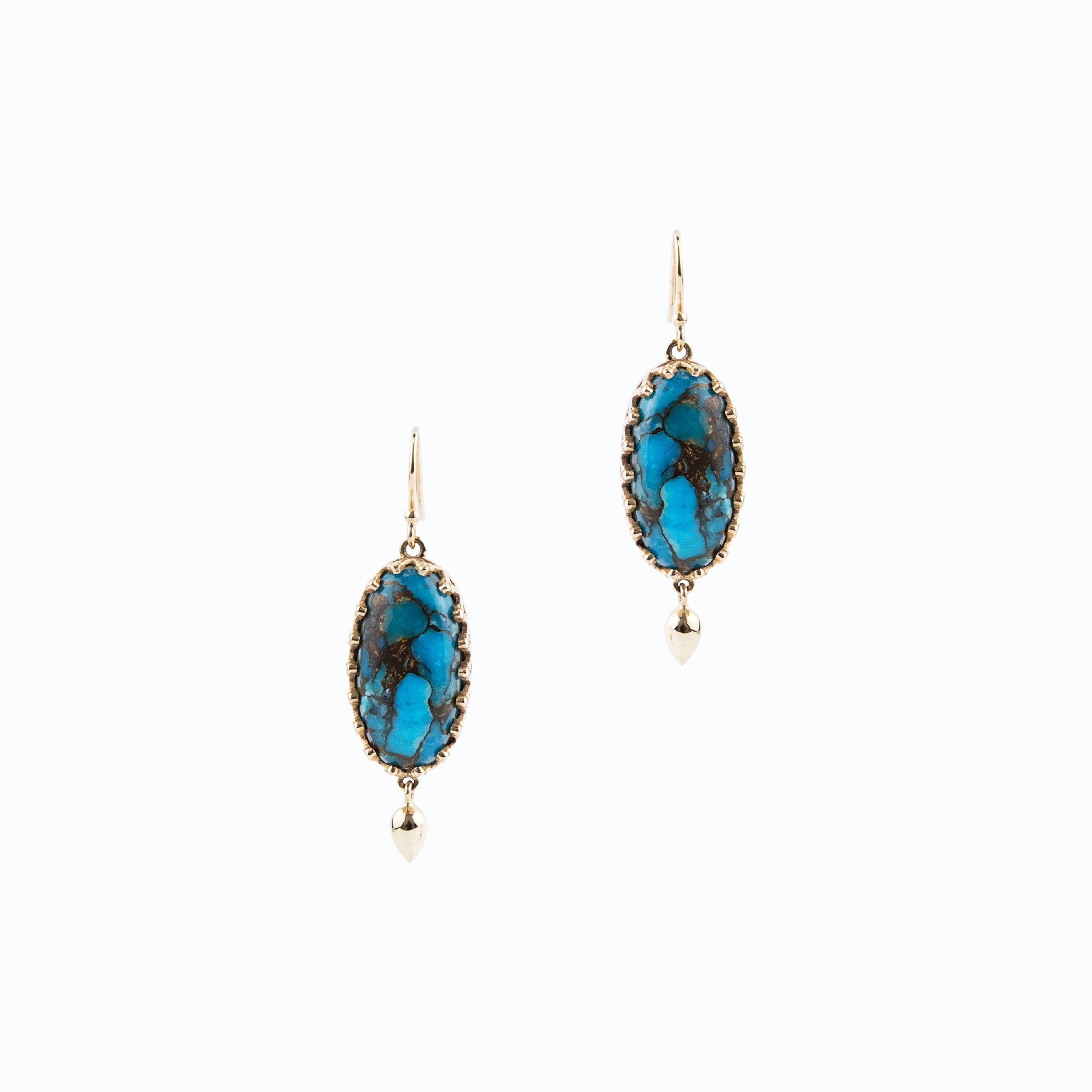Oval Turquoise Earrings