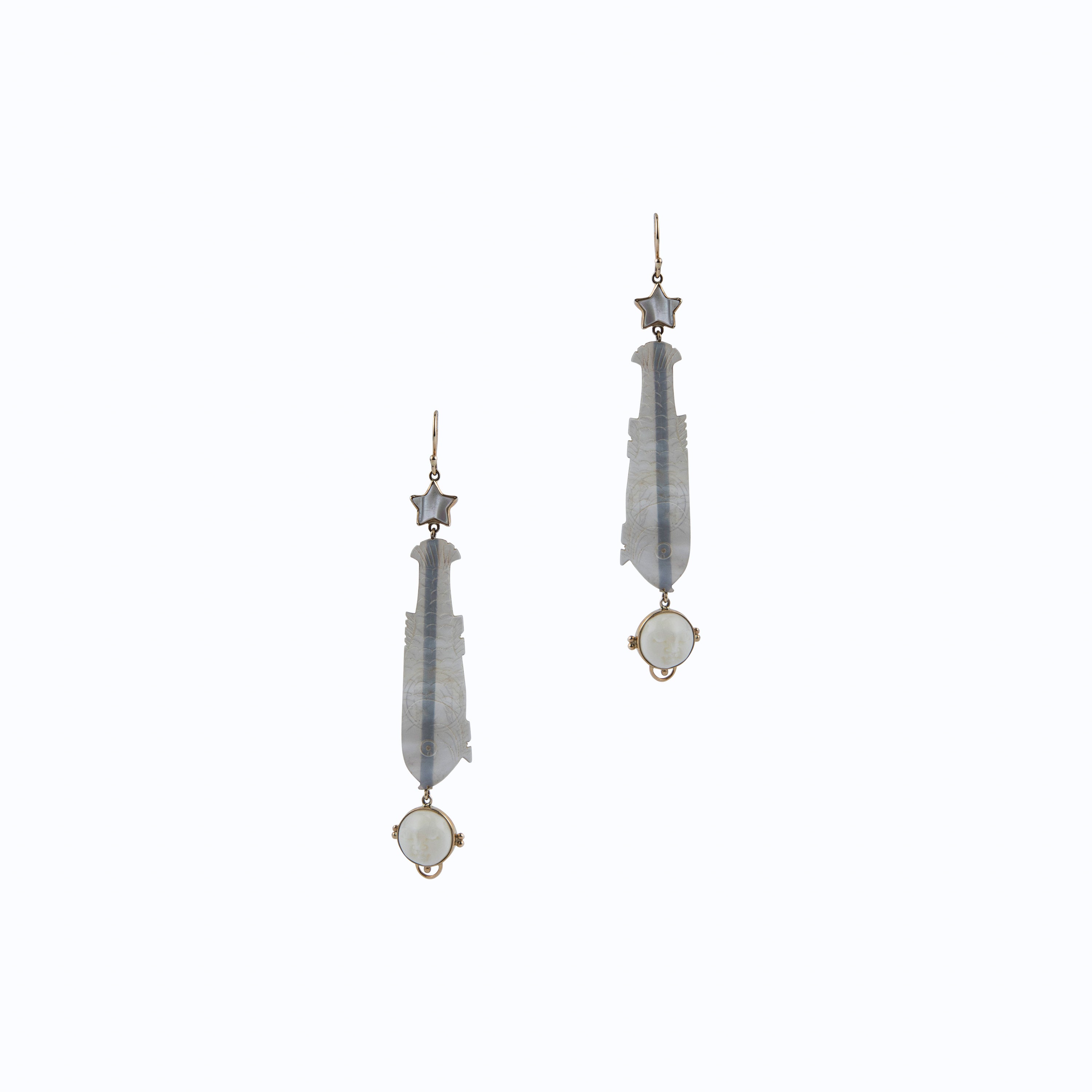 Fish, Star & Face Earrings