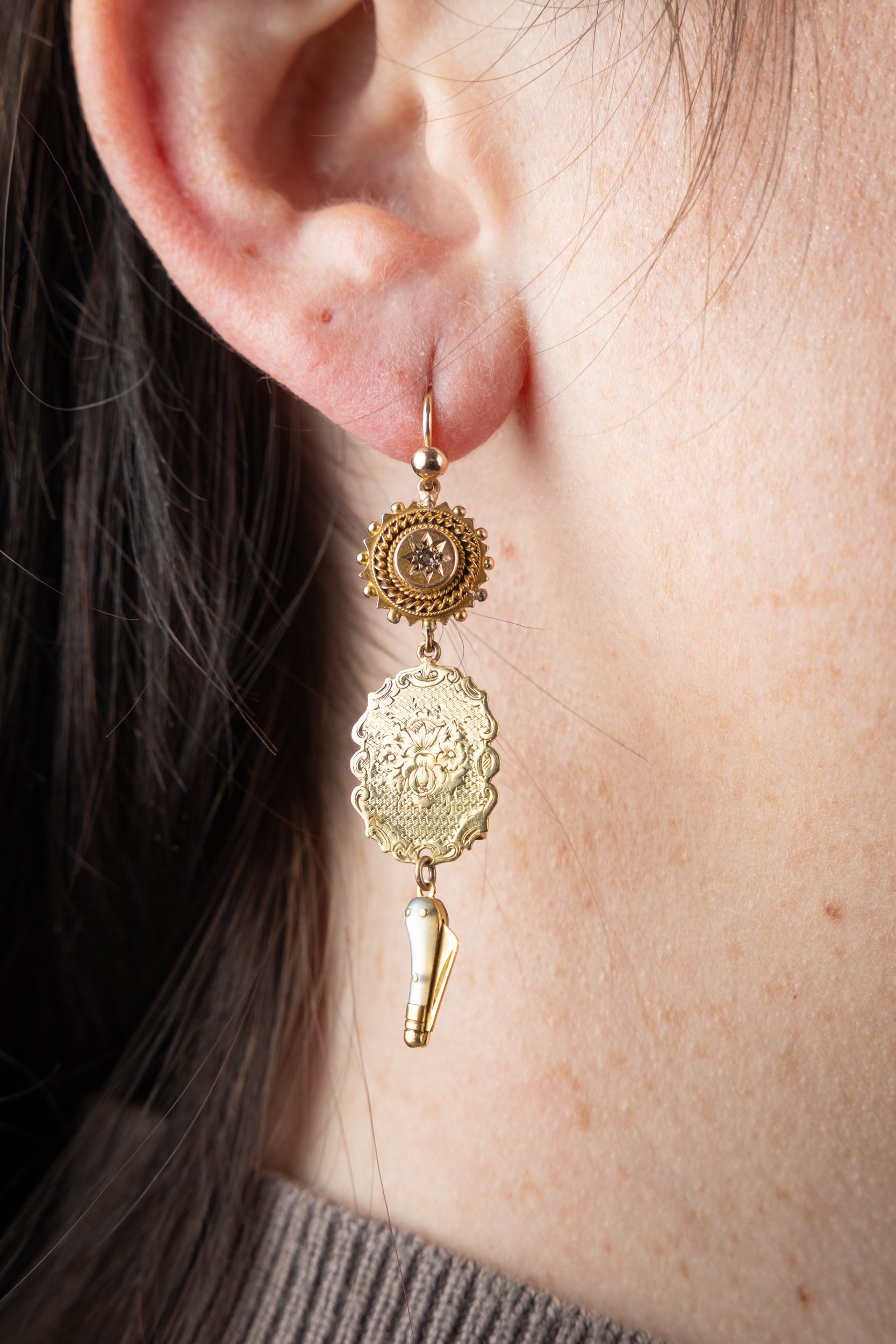 Vintage Pins Earrings