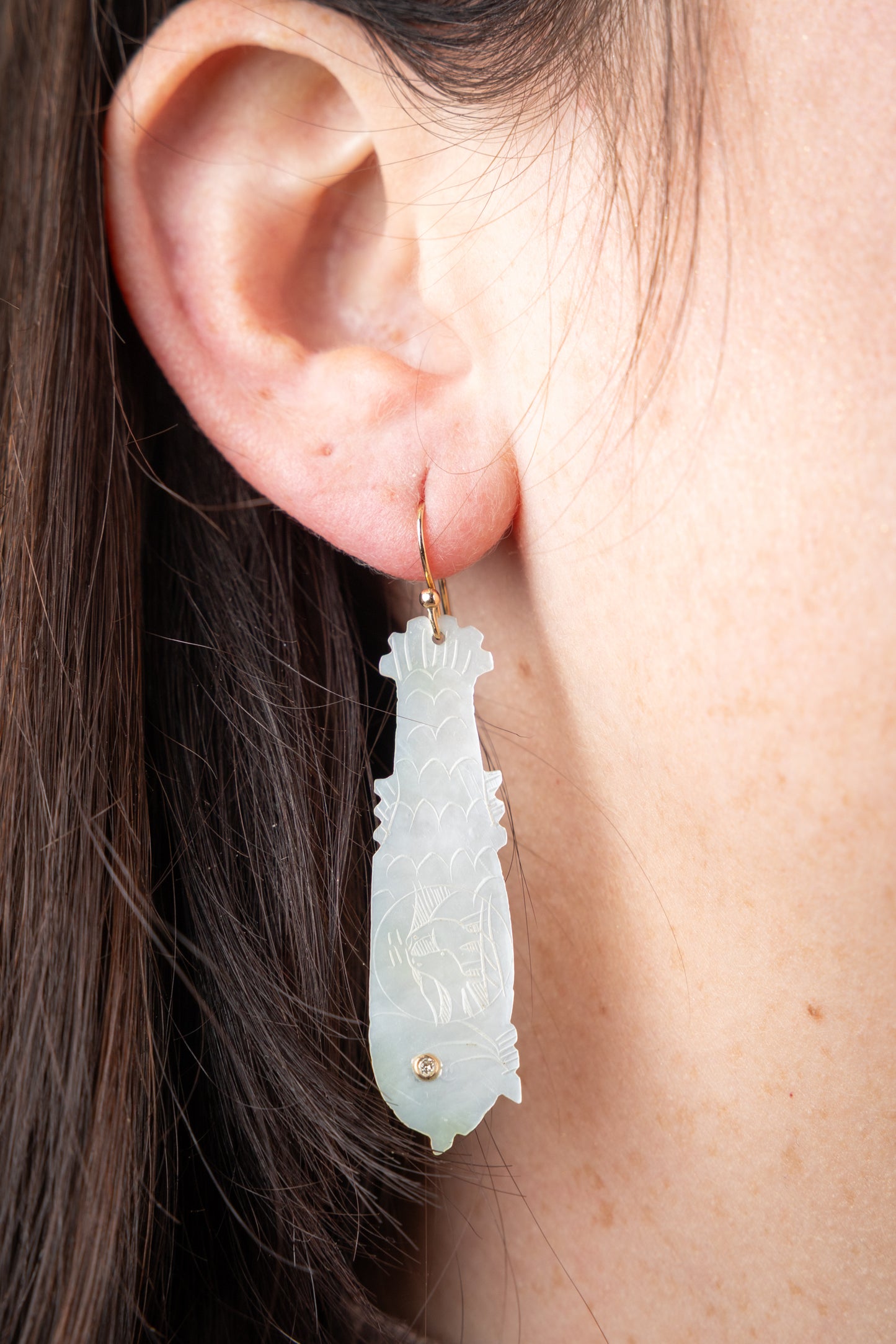 Diamond Eye Fish Earrings