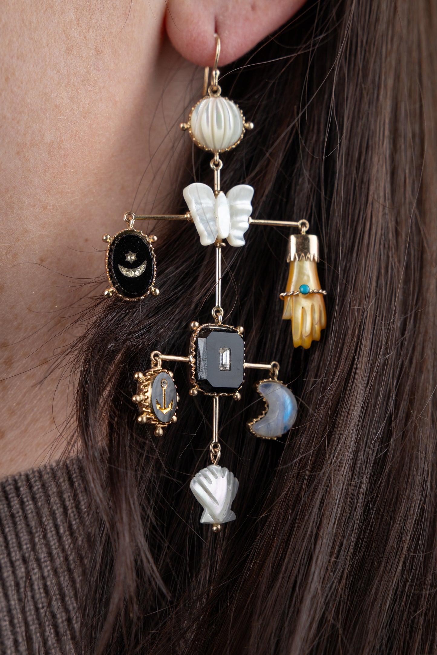 Mother of Pearl Balance Earrings