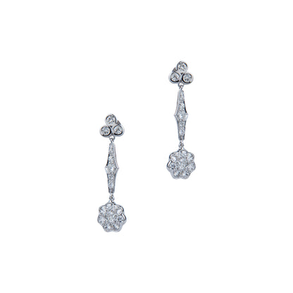 Diamond Flower Earrings