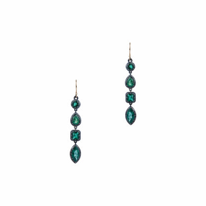 Emerald Cluster Earrings