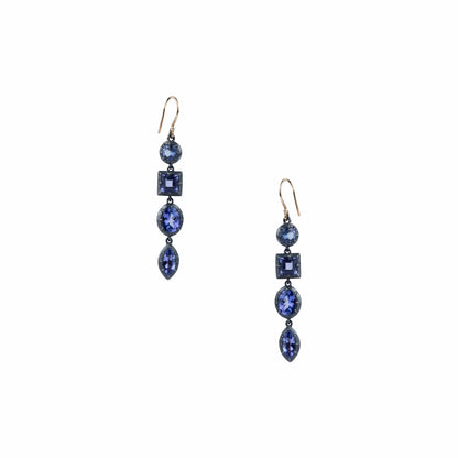 Tenzanite Cluster Earrings