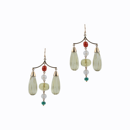 Lemon Heronbone Earring