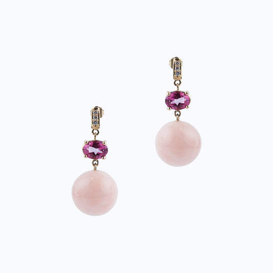 Andromeda Pink Opal Earrings