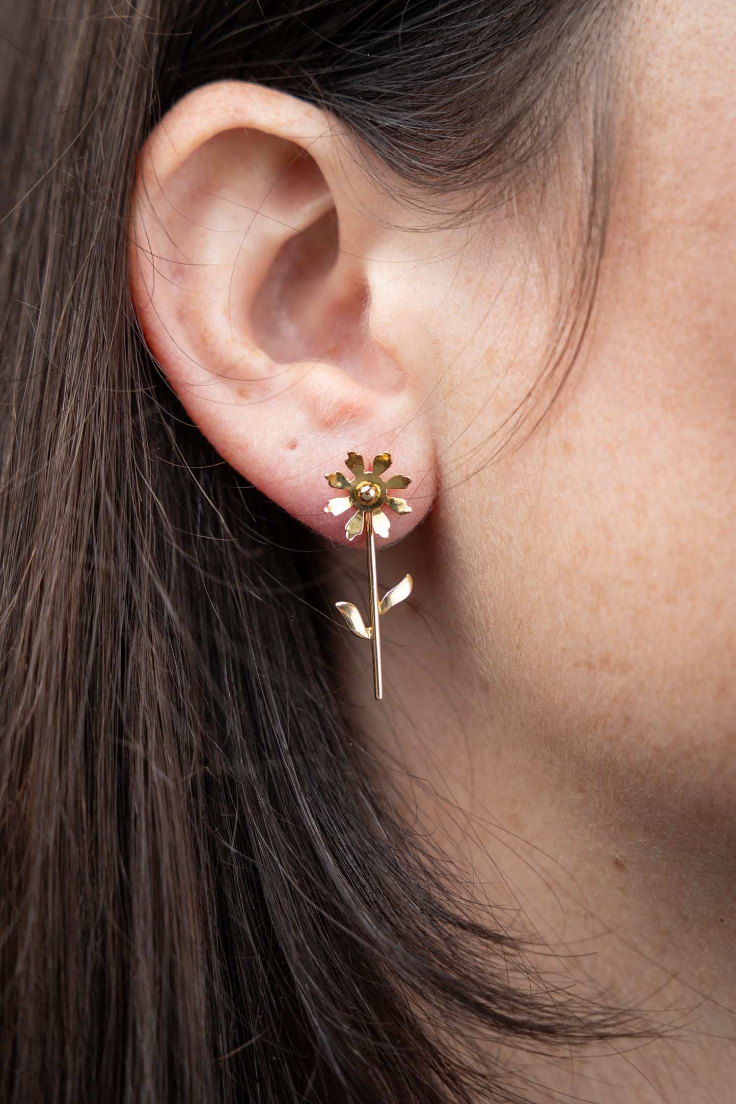 Gold Flora Earring