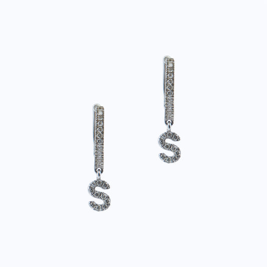 Initial Diamond Earrings