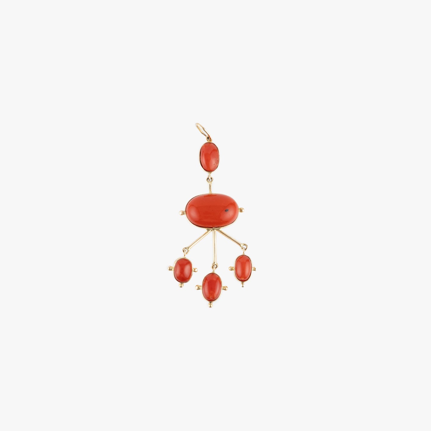 Coral Three Drop Pendant