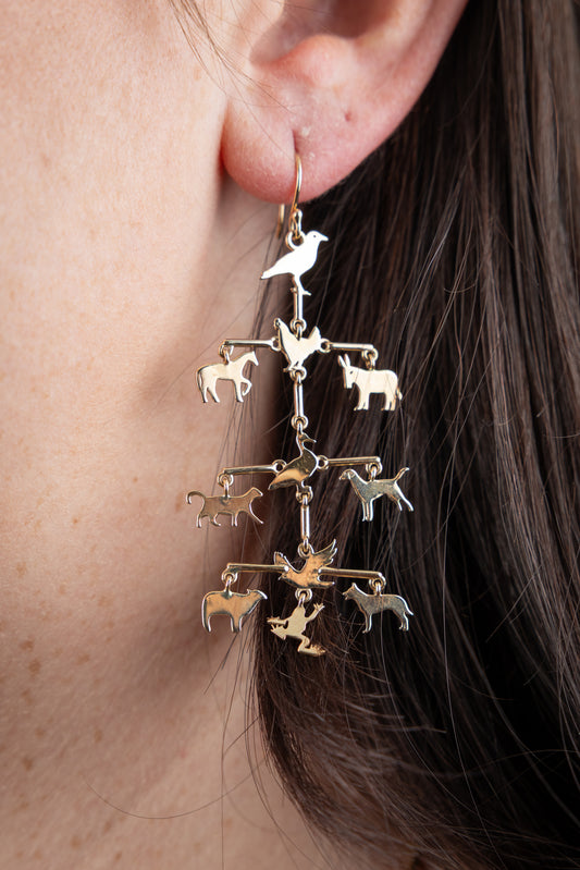 Farm Animal Balance Earrings
