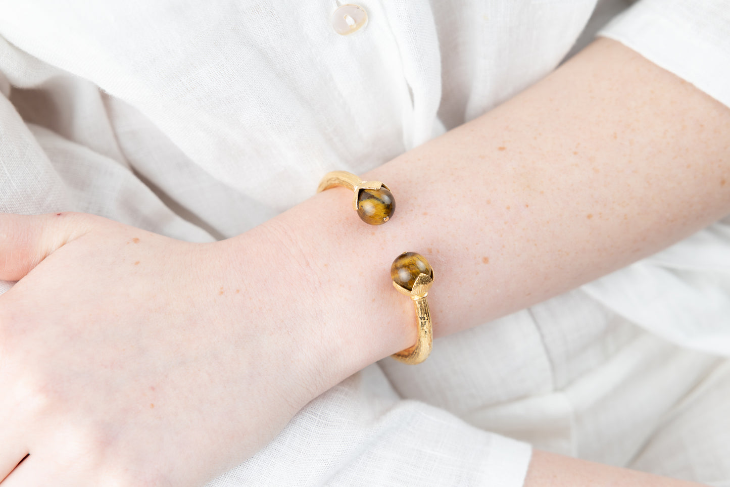 Dual Stone Leaf Bracelet