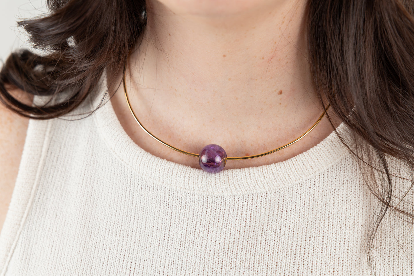 Margot Gold Choker with Natural Stone