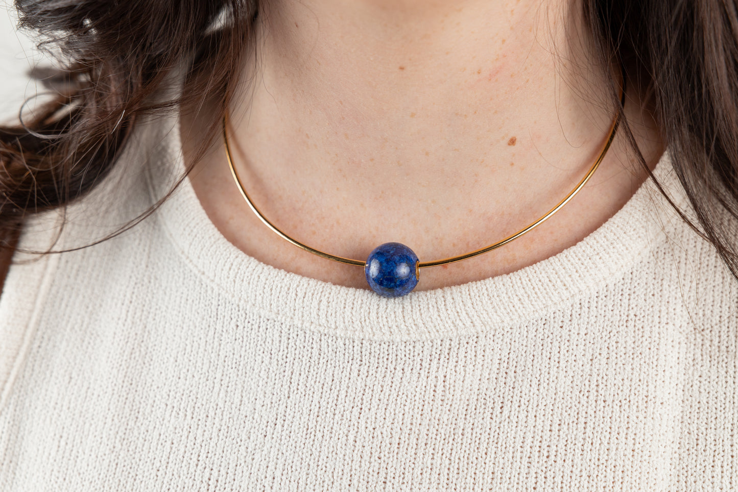 Margot Gold Choker with Natural Stone