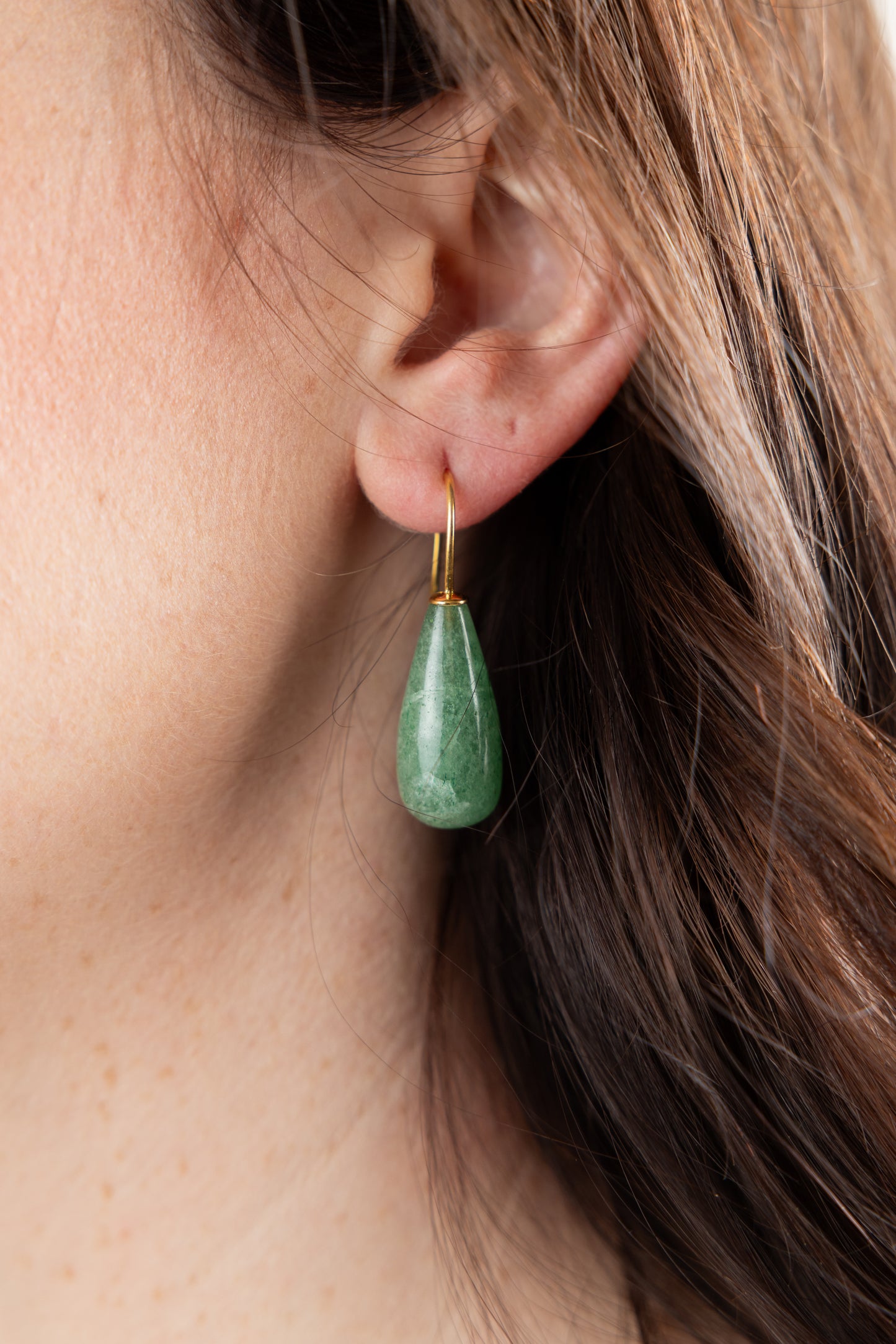 Tapered Stone Drop Earrings