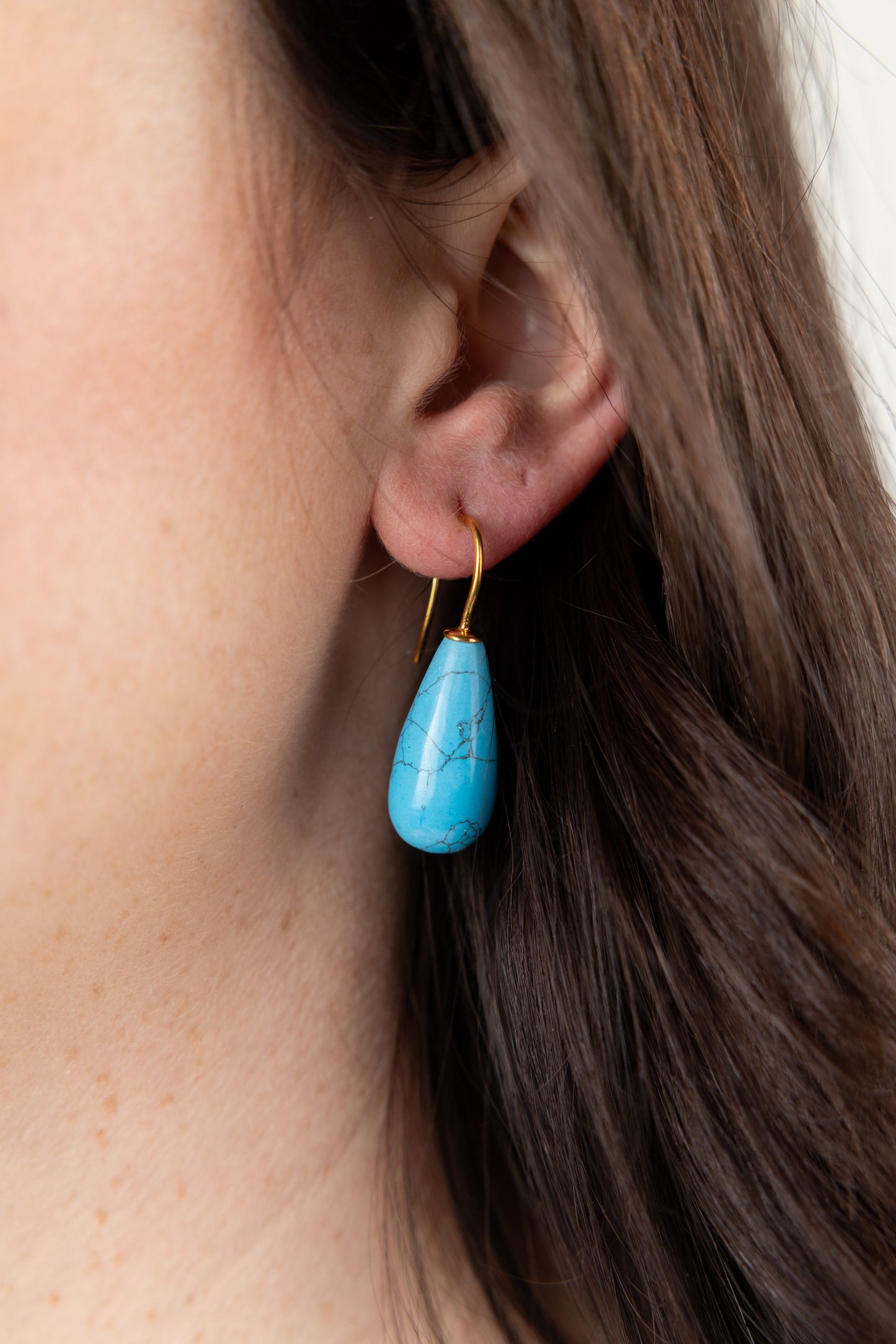 Tapered Stone Drop Earrings