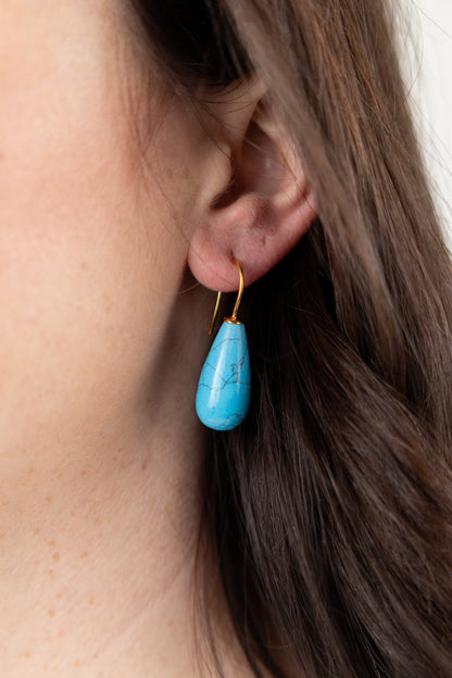 Tapered Stone Drop Earrings