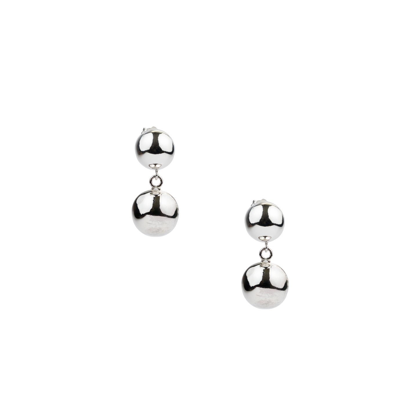 Noir Duo Ball Drop Earrings