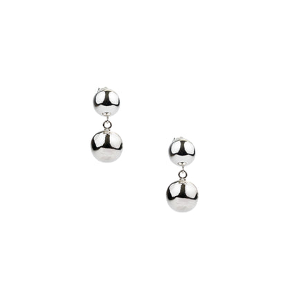 Noir Duo Ball Drop Earrings