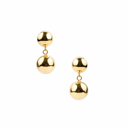 Noir Duo Ball Drop Earrings