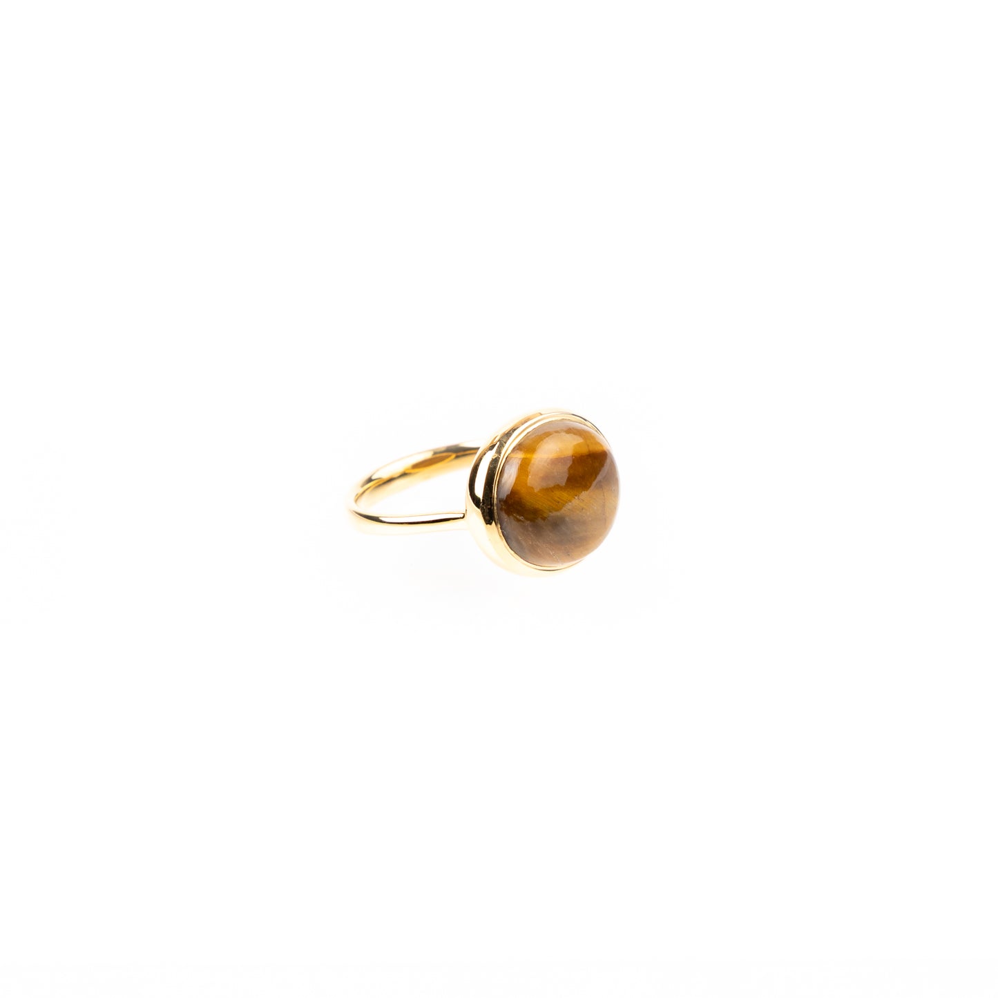 Curved Cabochon Ring – Tigers Eye