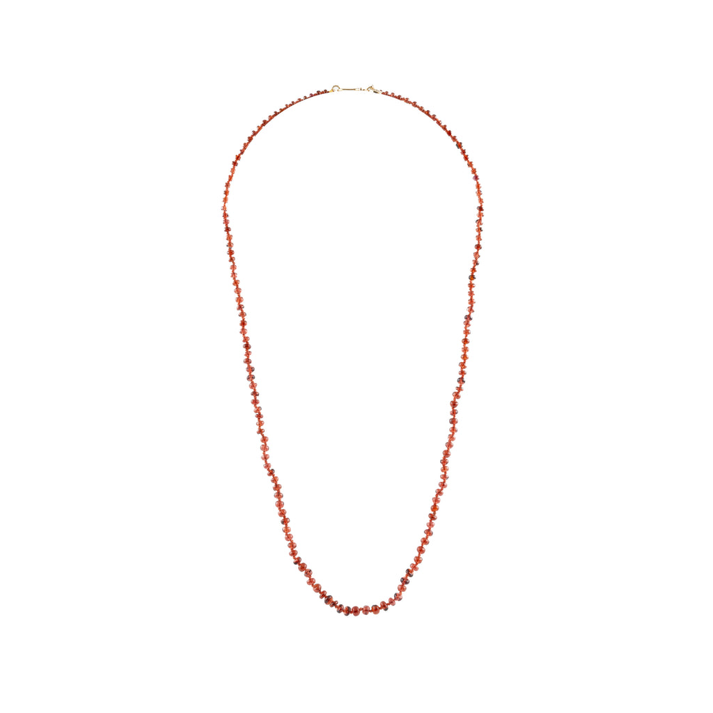 Square Garnet String Necklace