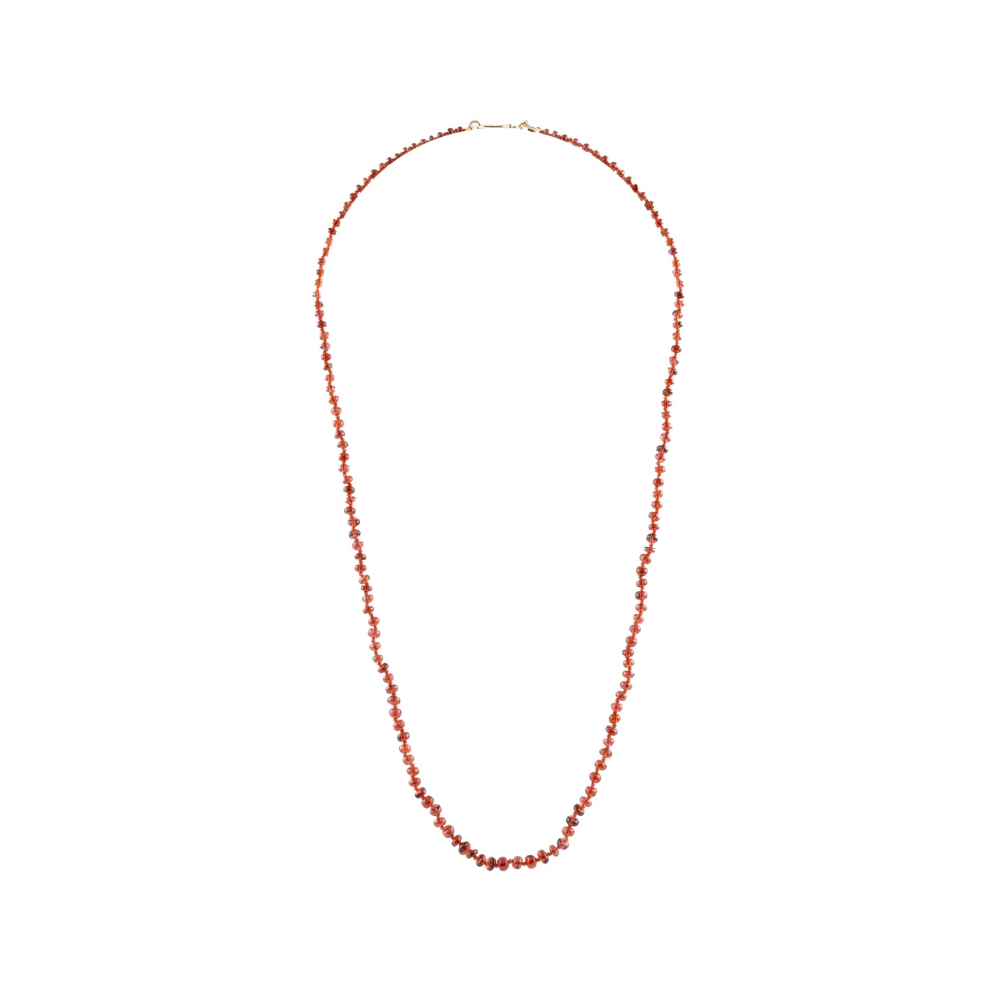 Square Garnet String Necklace