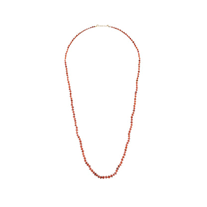 Square Garnet String Necklace