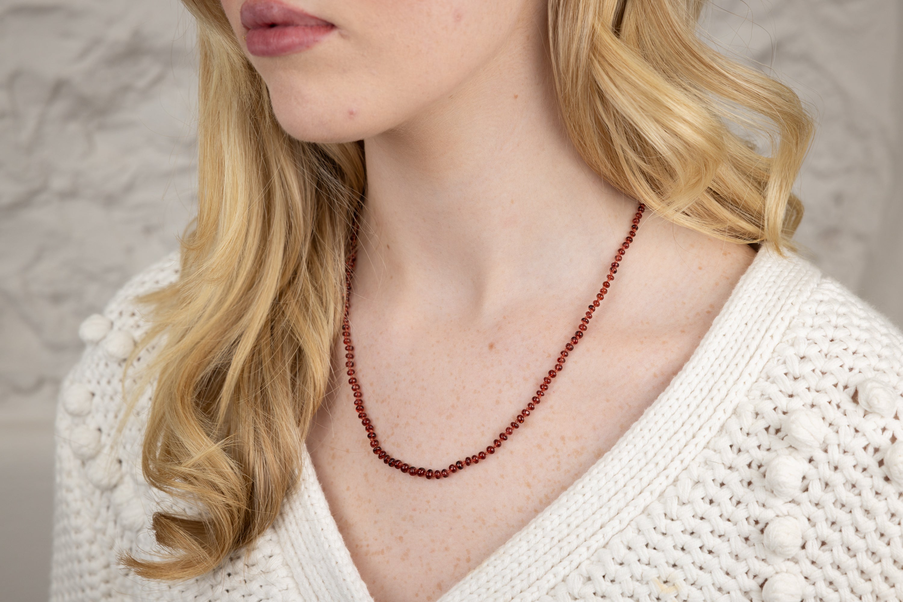 Round Garnet Necklace