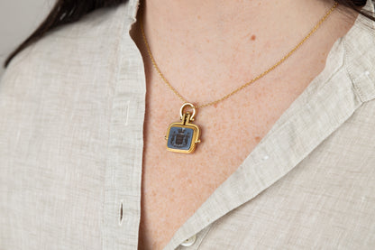 Blue Sadonyx Signet Pendant