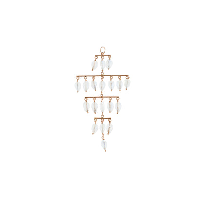 Gold Bar with Clear Gem Pendant