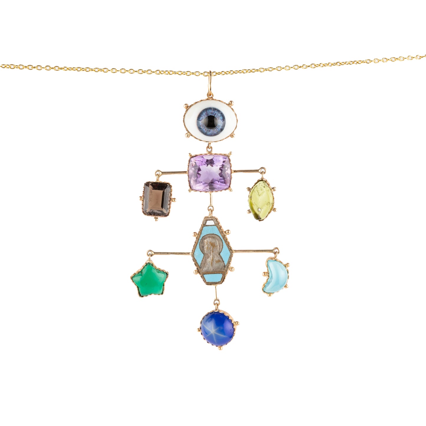 Gemstone Balance Bar Pendant