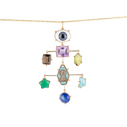 Gemstone Balance Bar Pendant