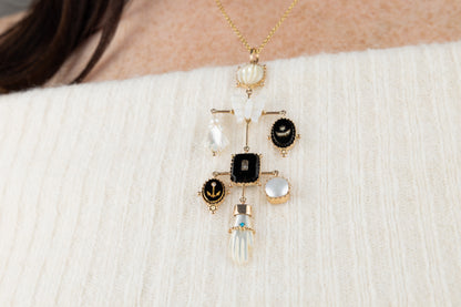 Black Onyx Balance Bar Pendant