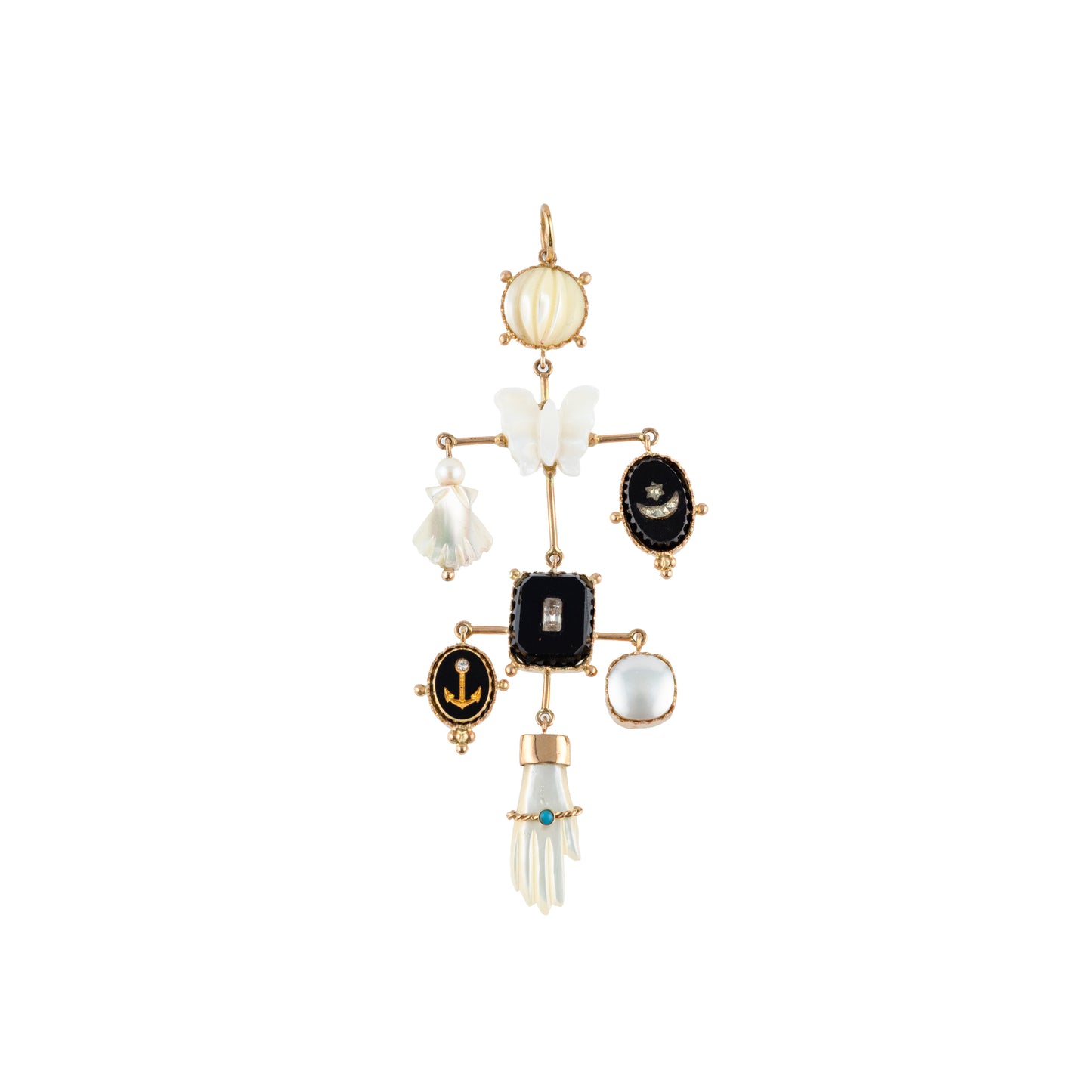 Black Onyx Balance Bar Pendant