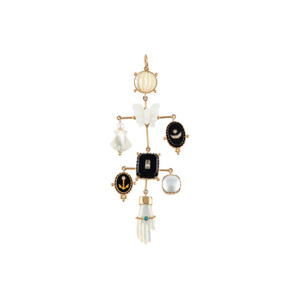 Black Onyx Balance Bar Pendant