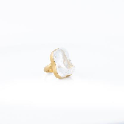 Calliope Rock Crystal Ring in 22ct Yellow Gold