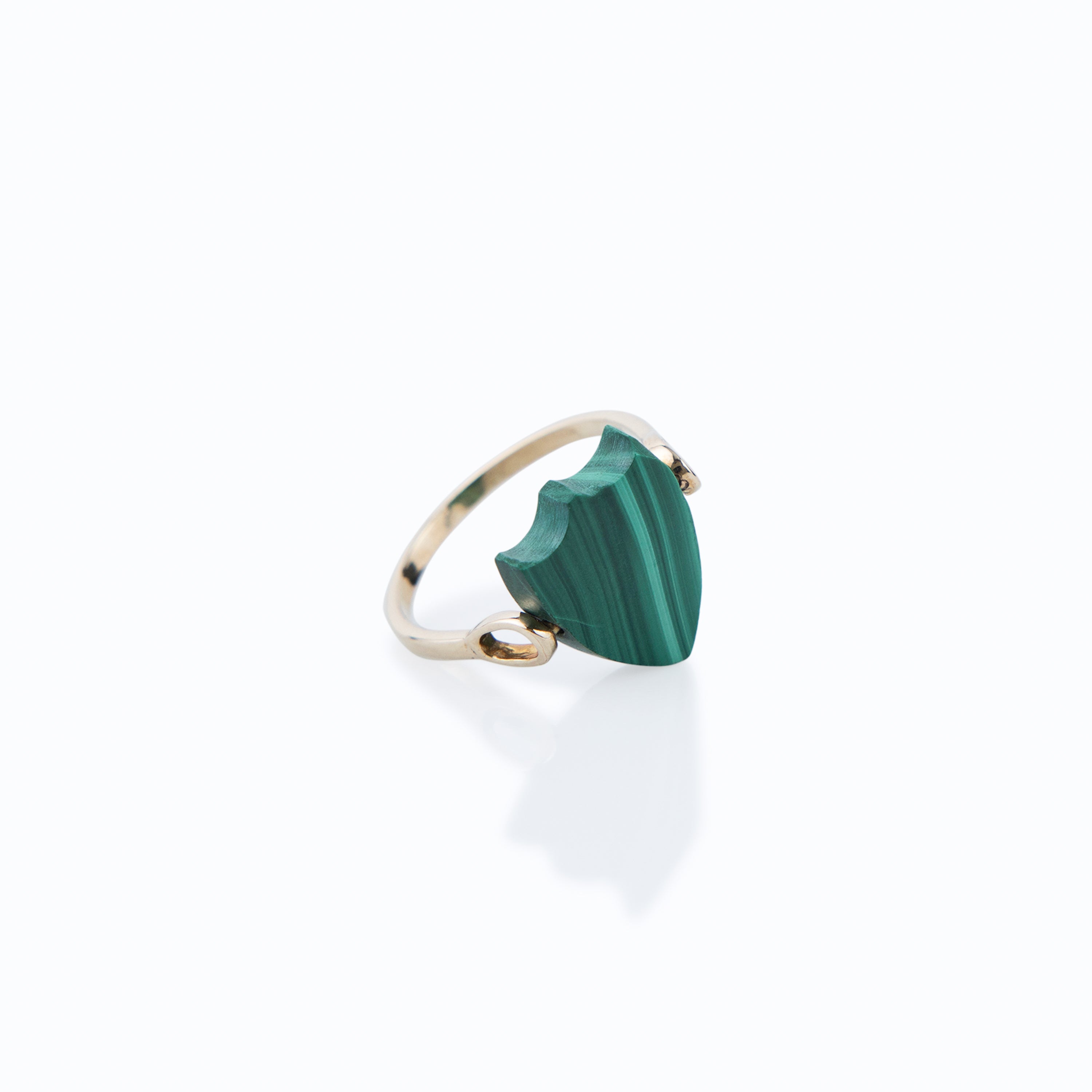 Malachite Shield Ring